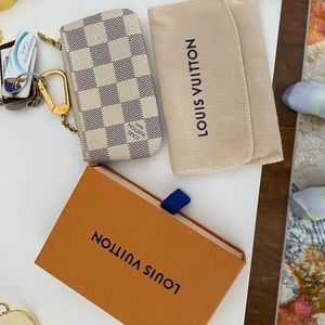 Authentic!!!  Louis Vuitton key pouch Damier Azur